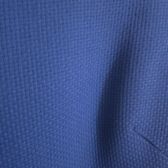 Nina Mclemore Merino Basketweave Swing Coat Raphael Blue Size S - Picture 7 of 8